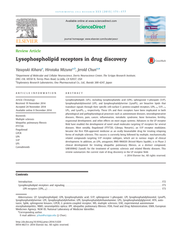 Lysophospholipid Receptors in Drug Discovery