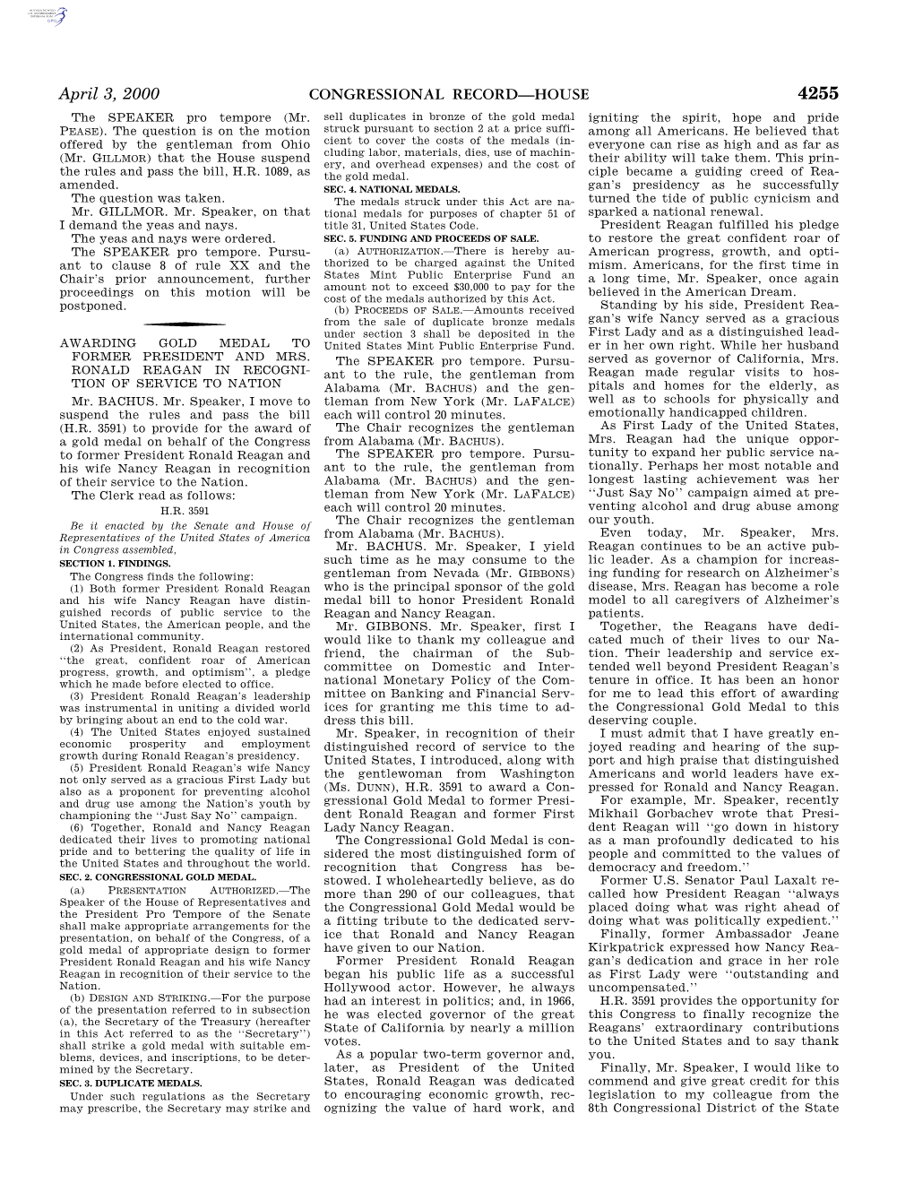 CONGRESSIONAL RECORD—HOUSE April 3, 2000