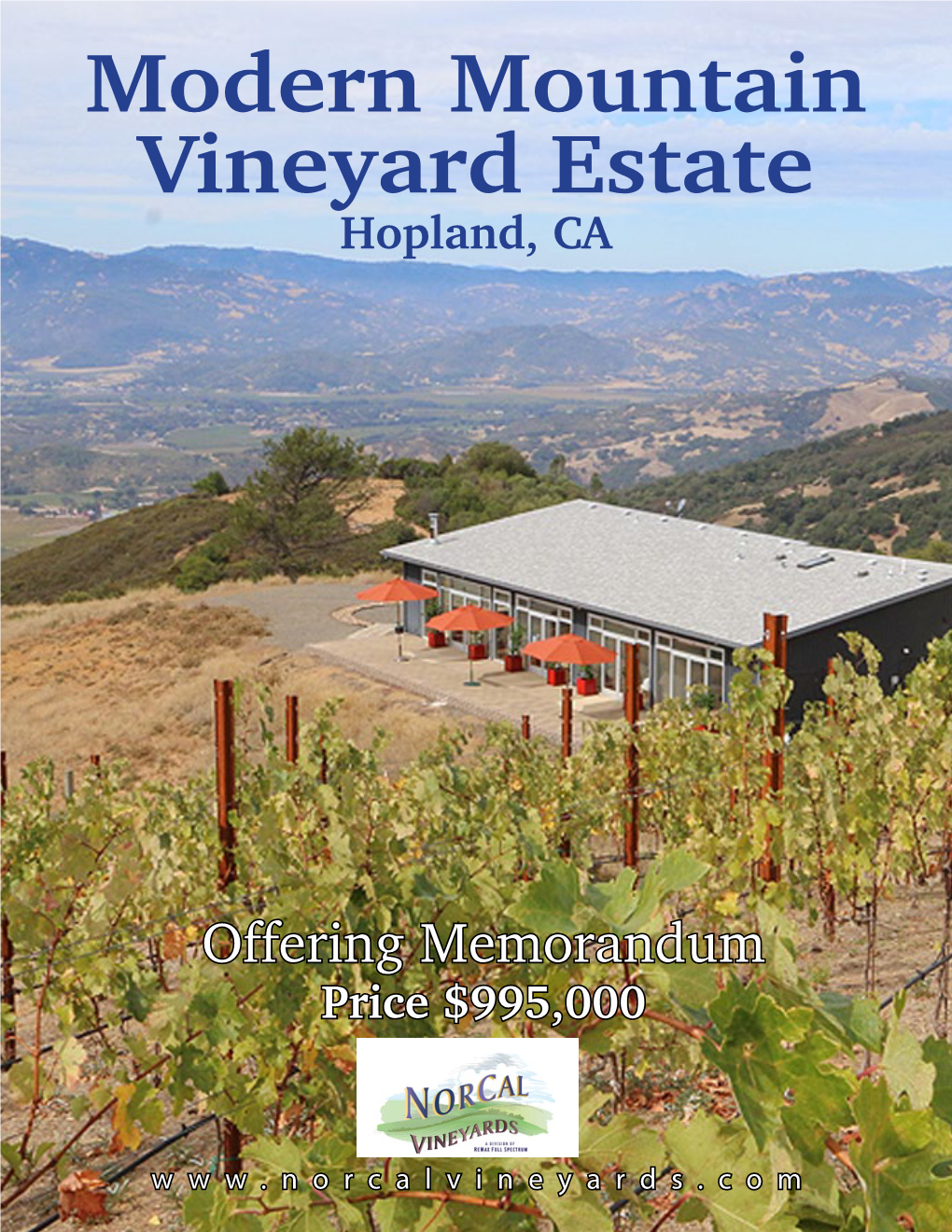 Modern Mountain Vineyard Estate Hopland, CA