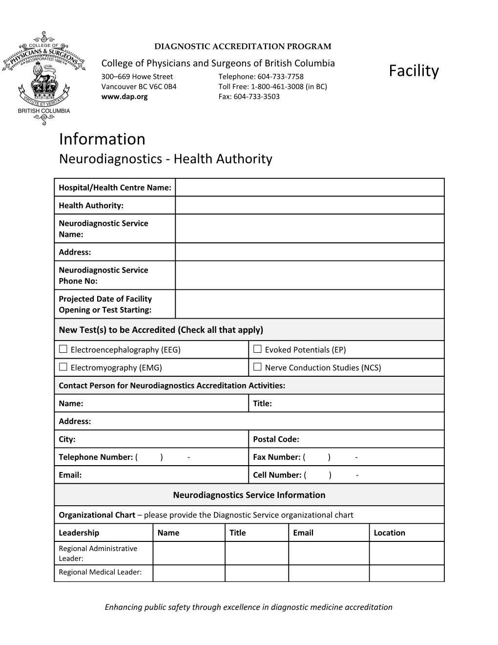 Facility Information s2