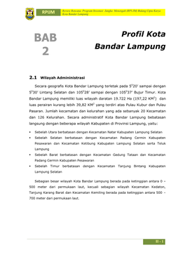 Profil Kota Bandar Lampung