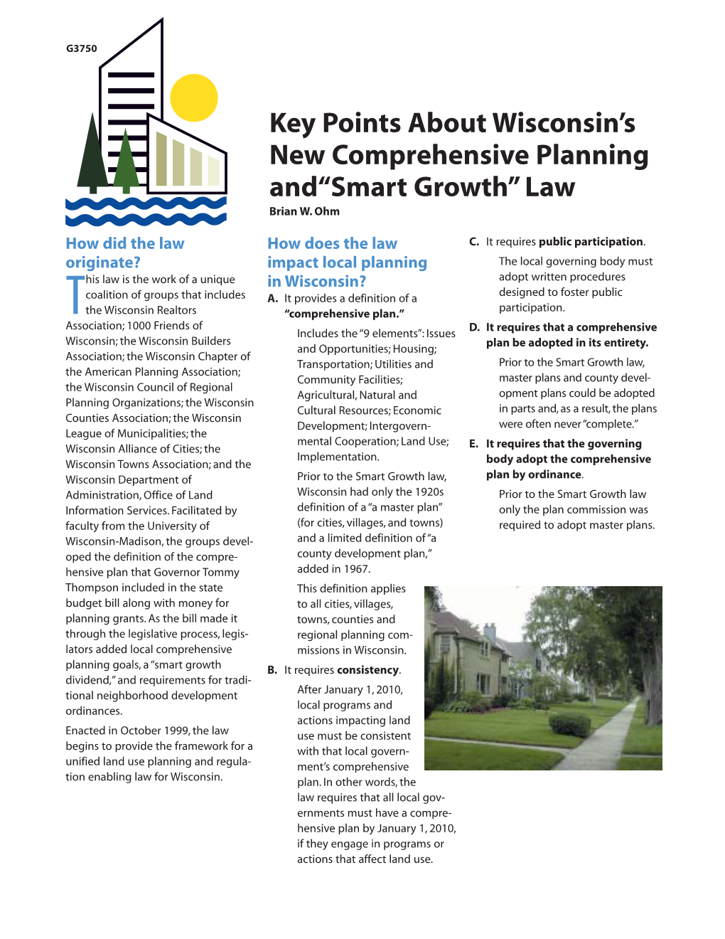 Key Points About Wisconsin's New Comprehensive Planning And