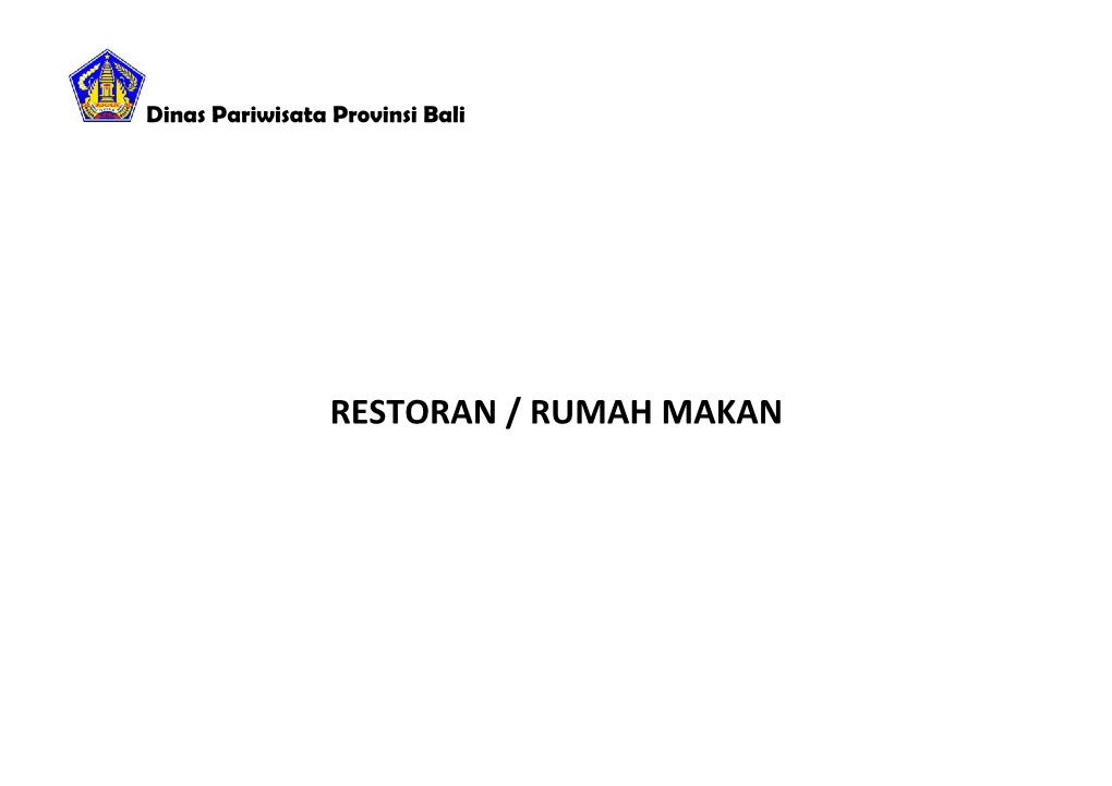 Restoran / Rumah Makan