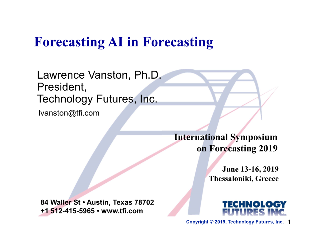 Forecasting AI in Forecasting