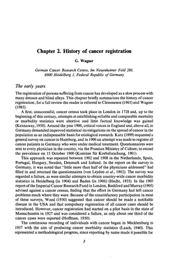 Chapter 2. History of Cancer Registration