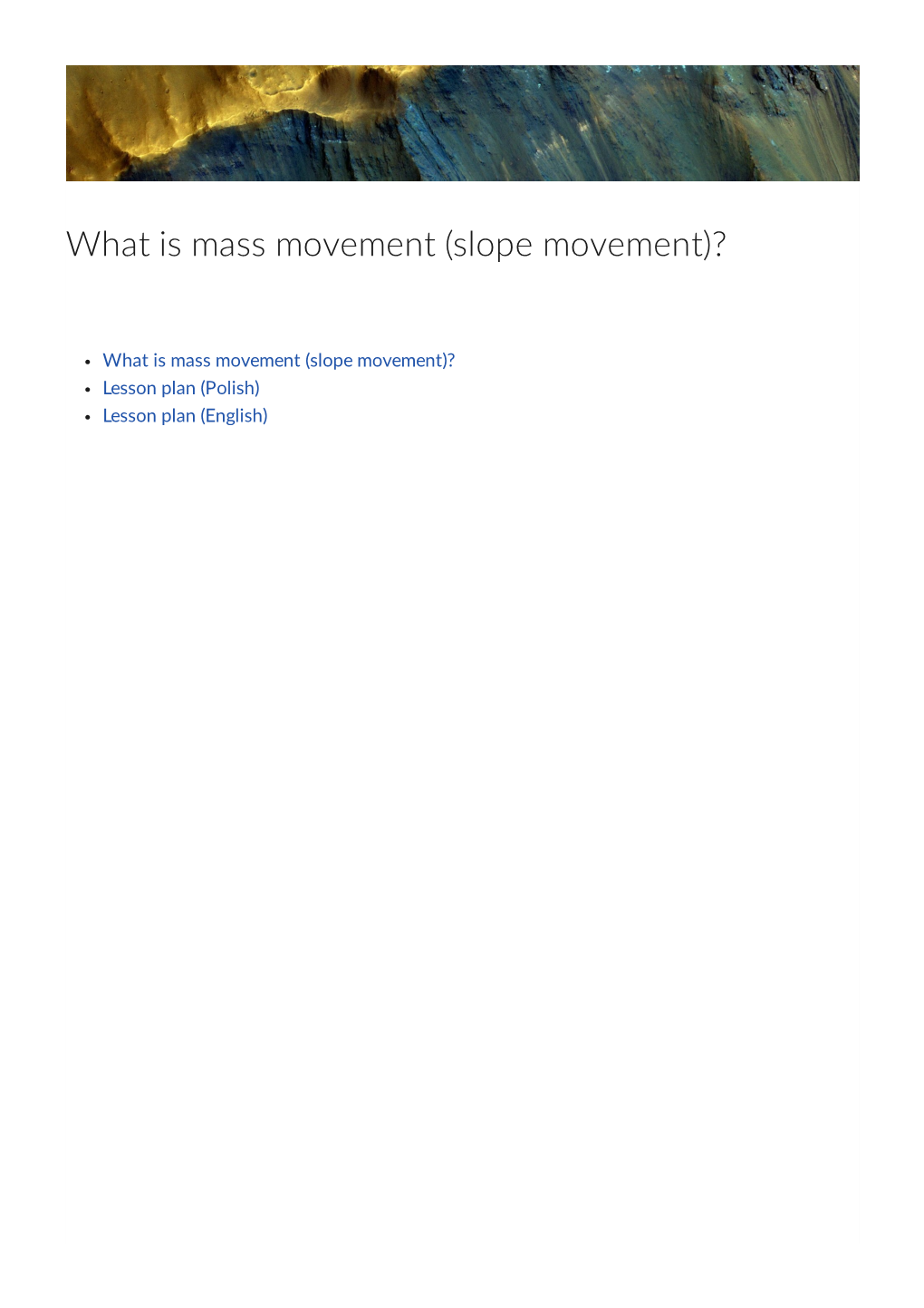 What Is Mass Movement (Slope Movement)?