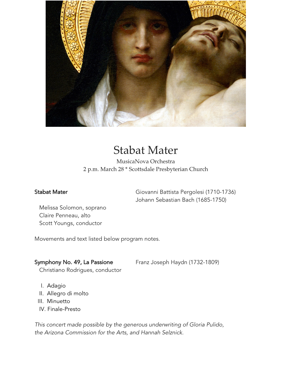 Stabat Mater Musicanova Orchestra 2 P.M