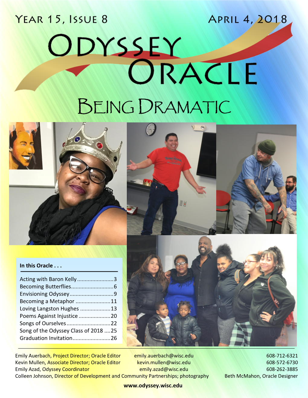 Year 15, Issue 8, April 4, 2018: Being Dramatic