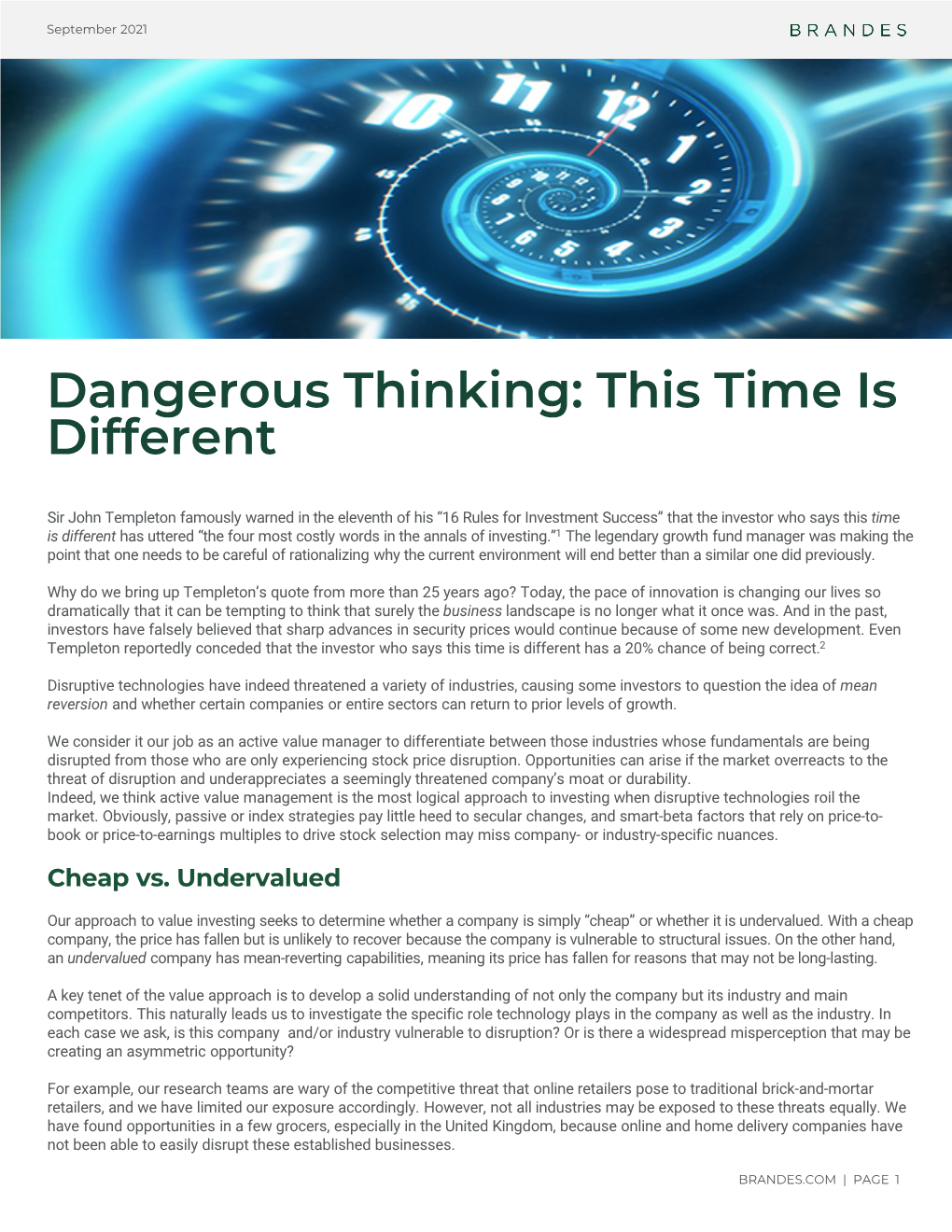 Dangerous Thinking: This Time Is Different