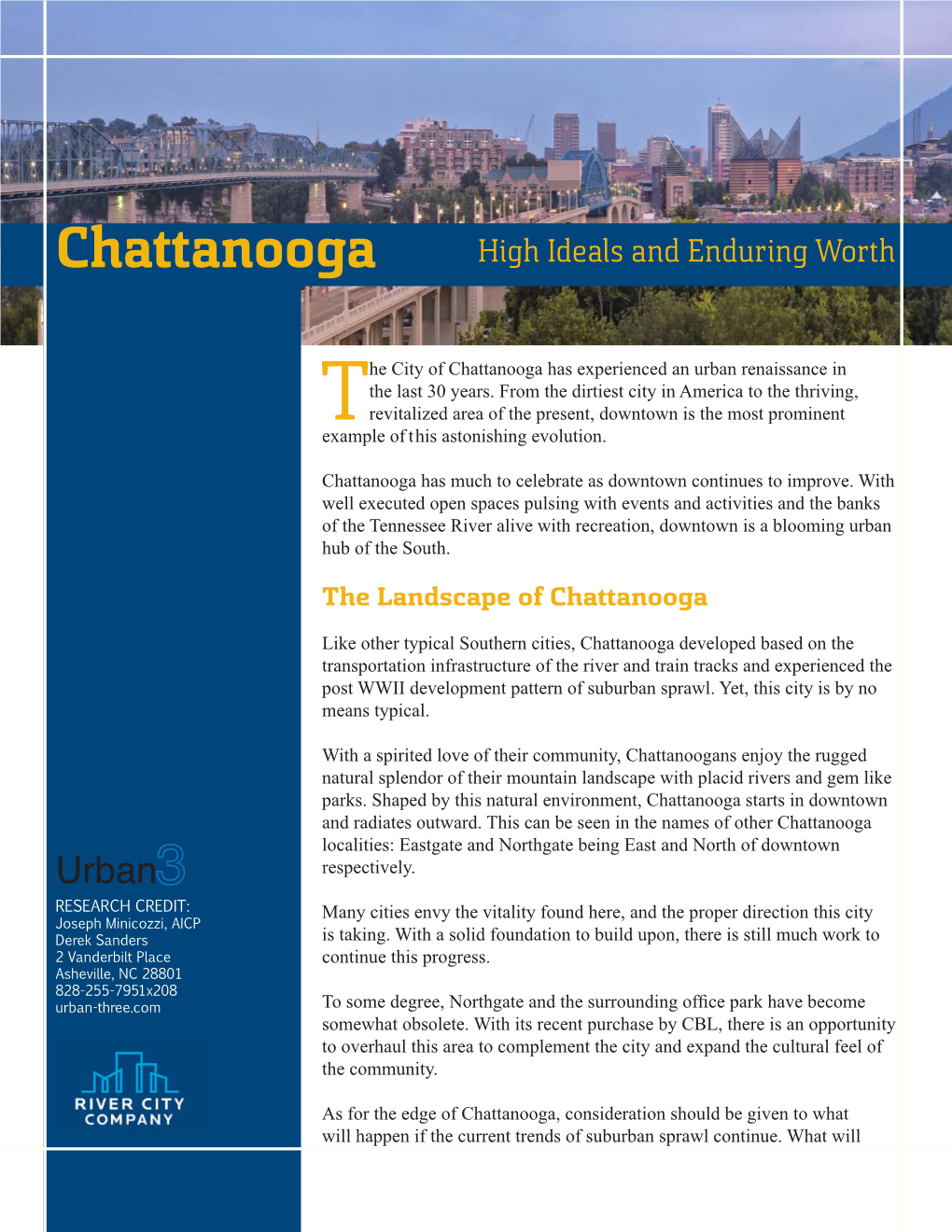 Chattanooga High Ideals and Enduring Worth