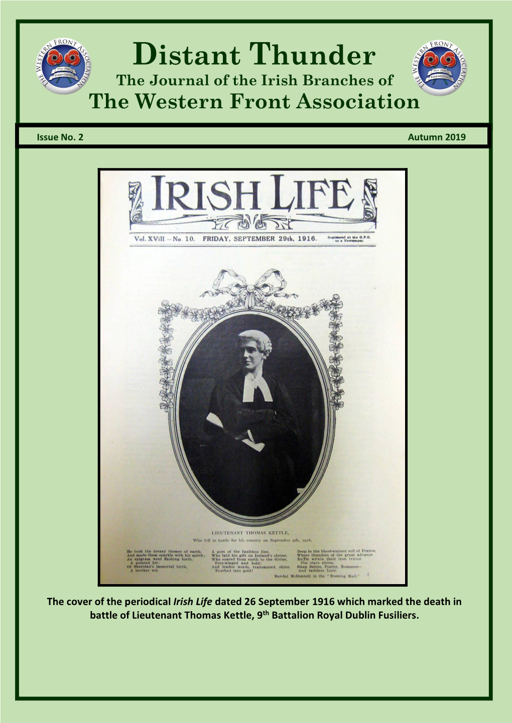 Distant Thunder the Journal of the Irish Branches Of