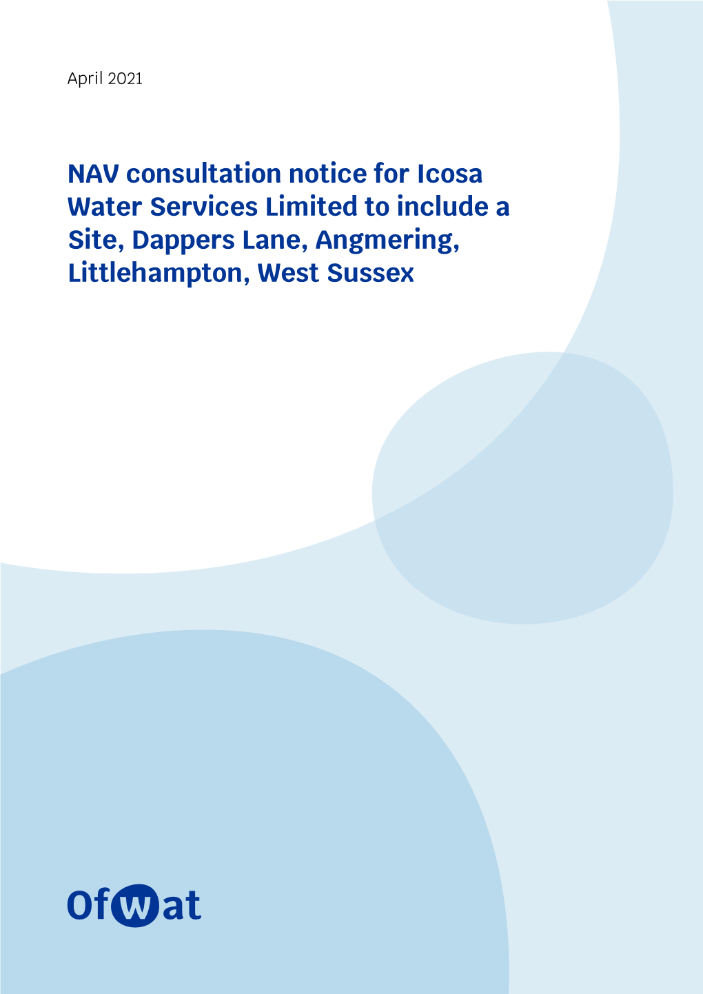 NAV Consultation Notice for Icosa Water Services Limited to Include A