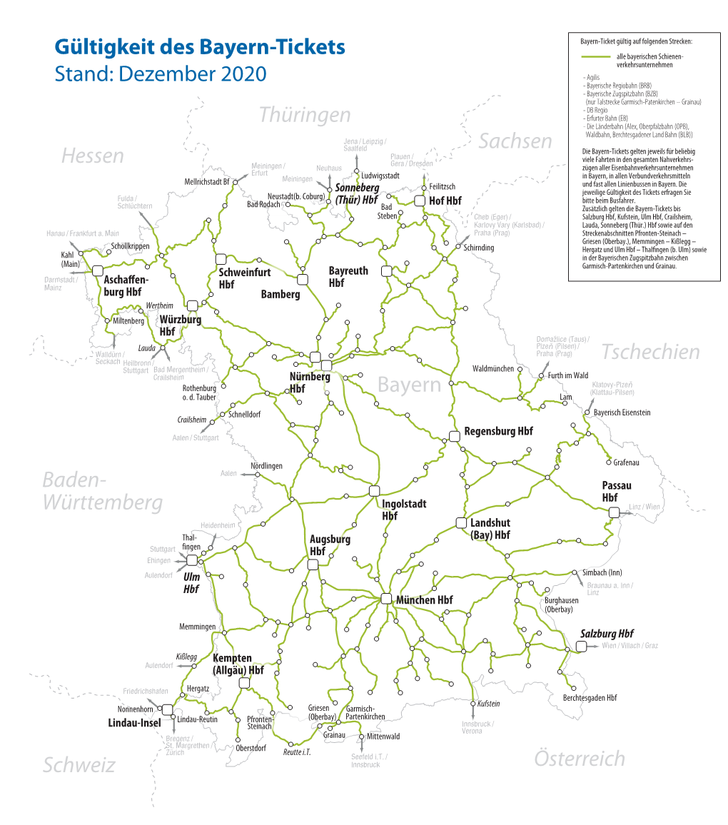 Württemberg Schweiz Österreich Tschechien Gültigkeit Des Bayern-Tickets Stand