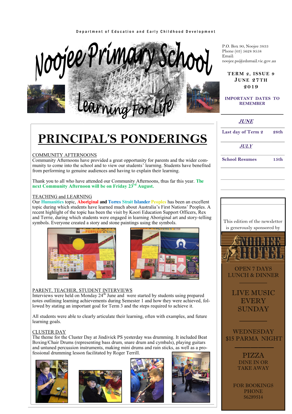 Principal's Ponderings