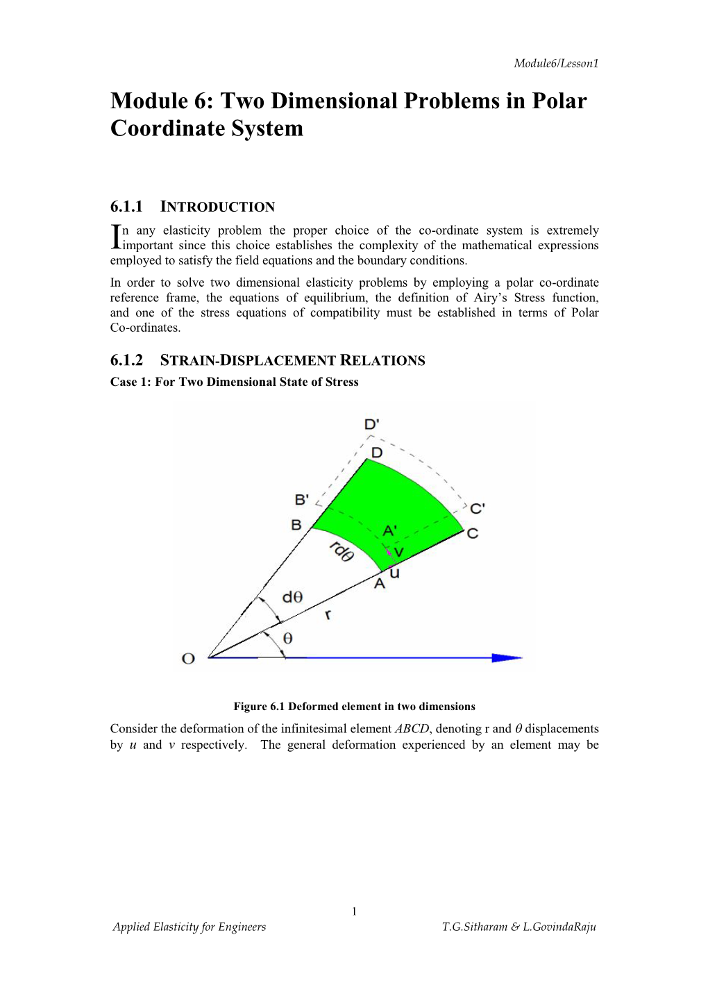 Module 6: Two Dimensional Problems in Polar Coordinate System