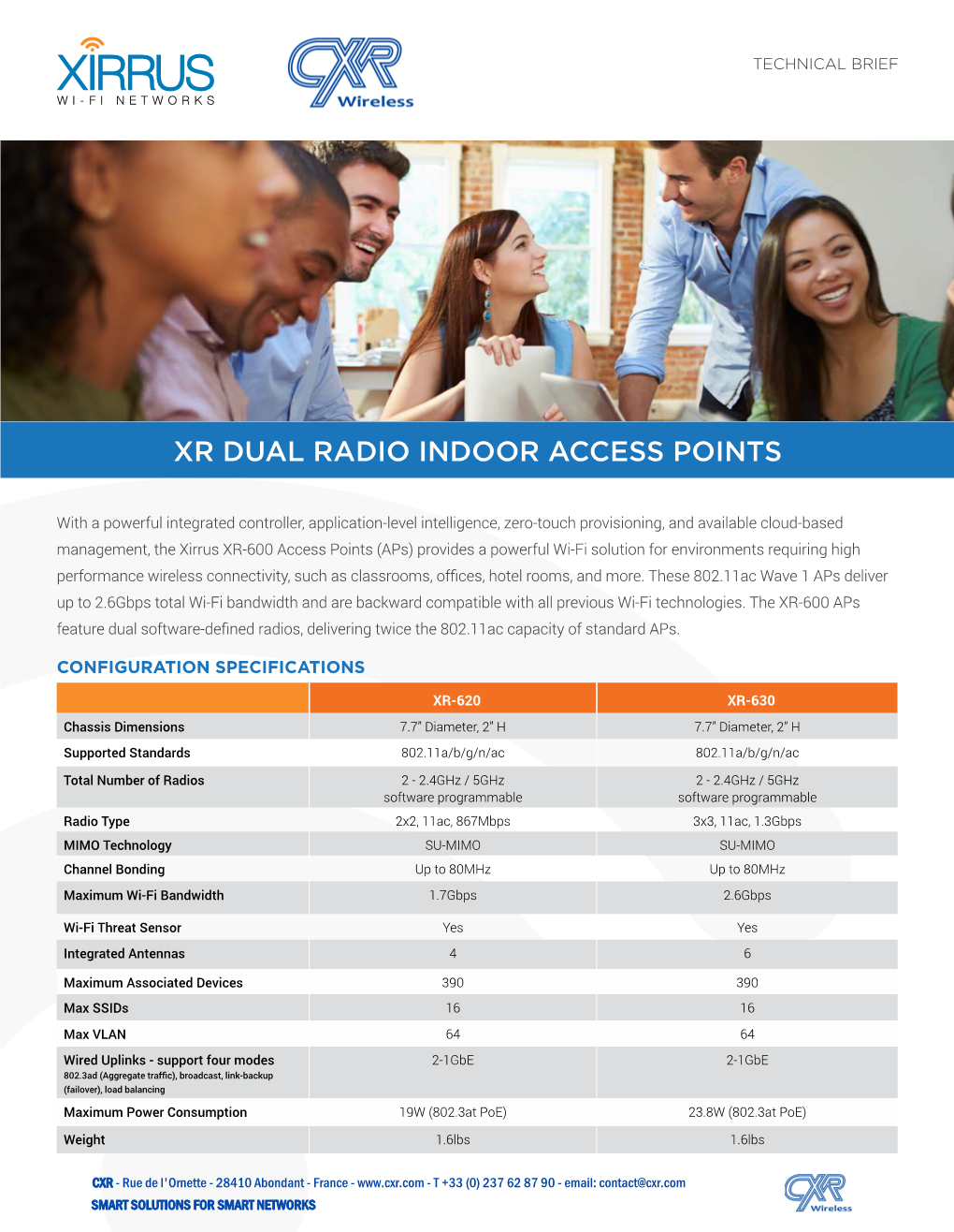 Xirrus XR-630 Indoor Access Points Technical Brief (En)