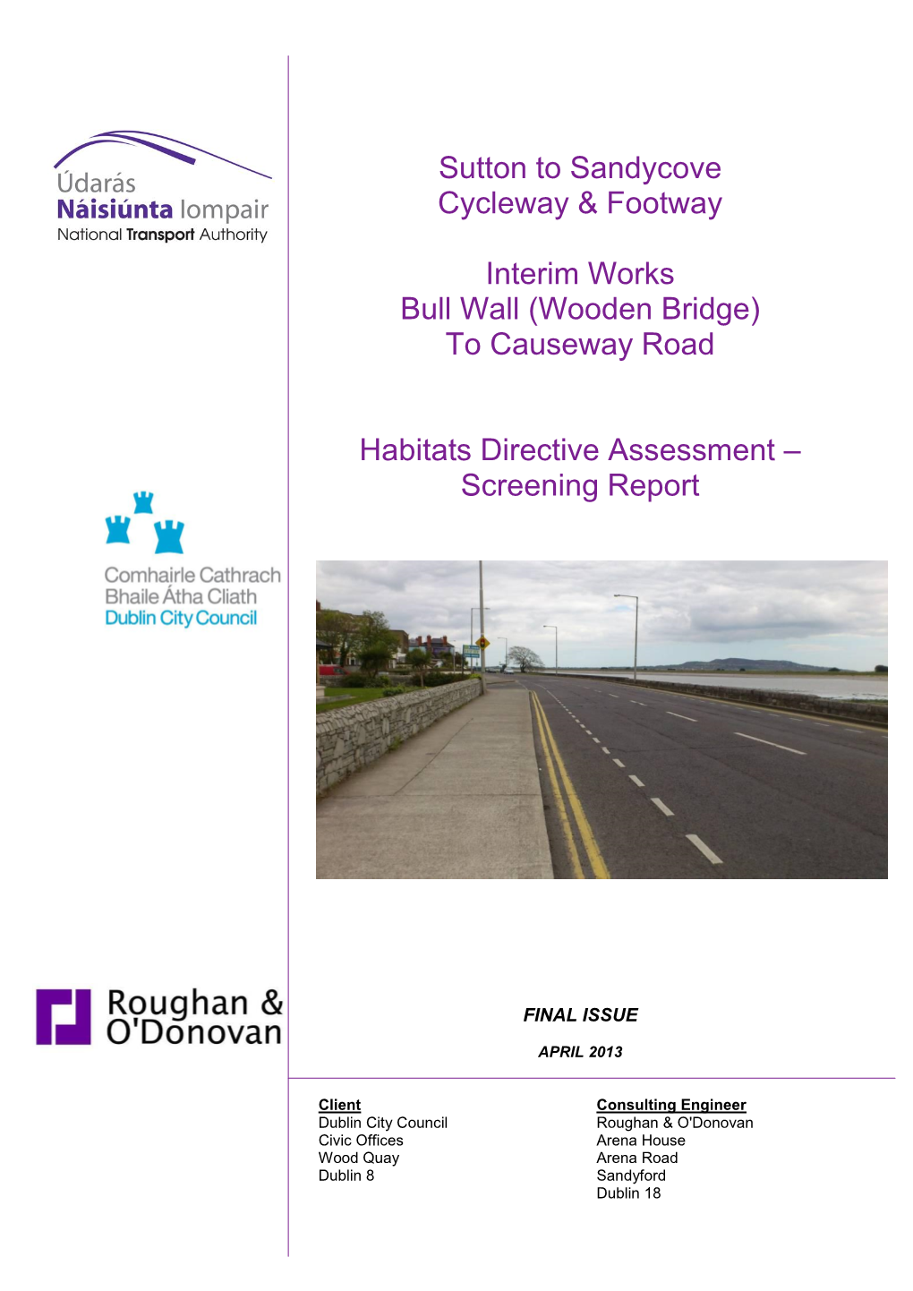 Sutton to Sandycove Cycleway & Footway Interim Works Bull Wall