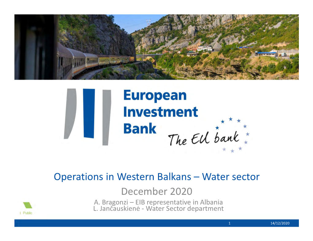 Water Sector in Western Balkans