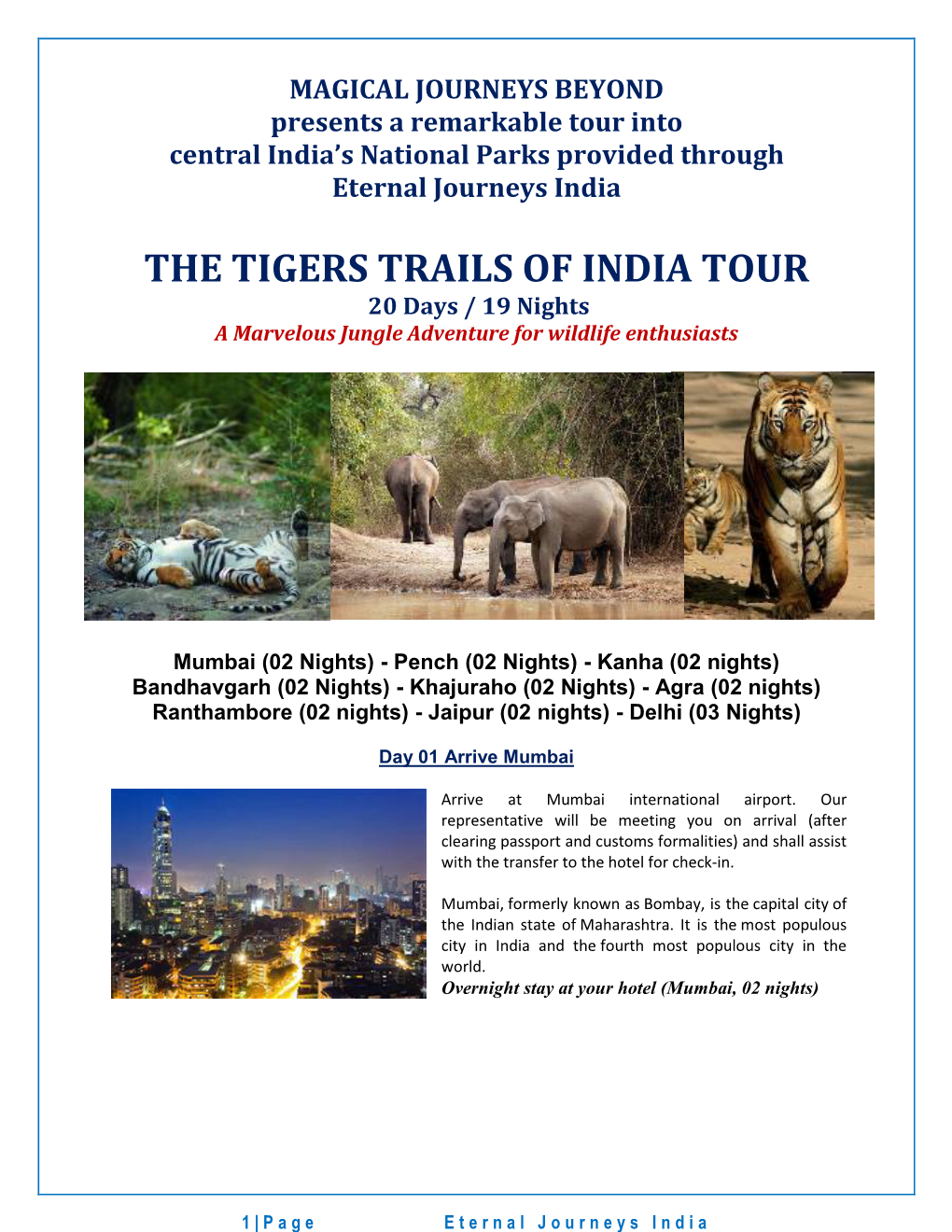 Review Magical Journeys Beyond's Tiger Trails