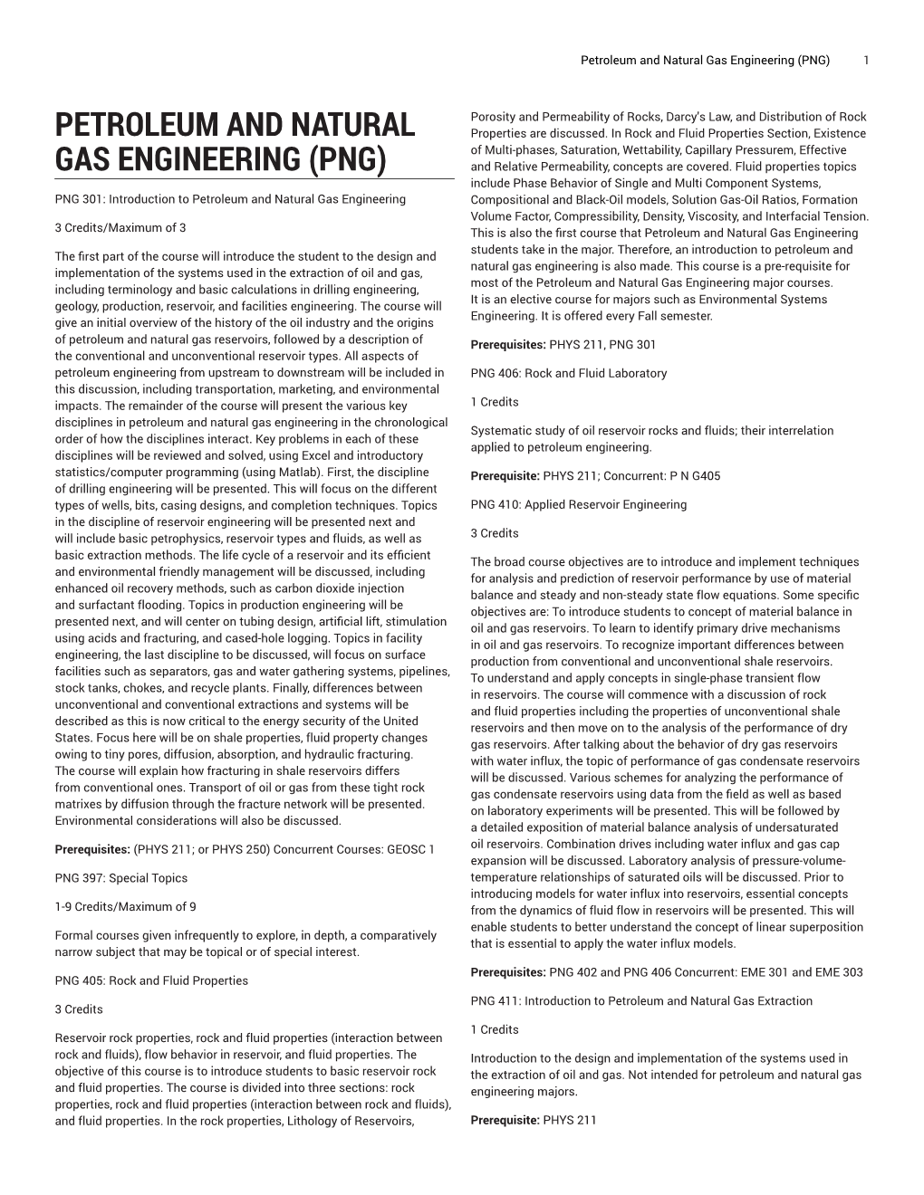 Petroleum and Natural Gas Engineering (PNG) 1