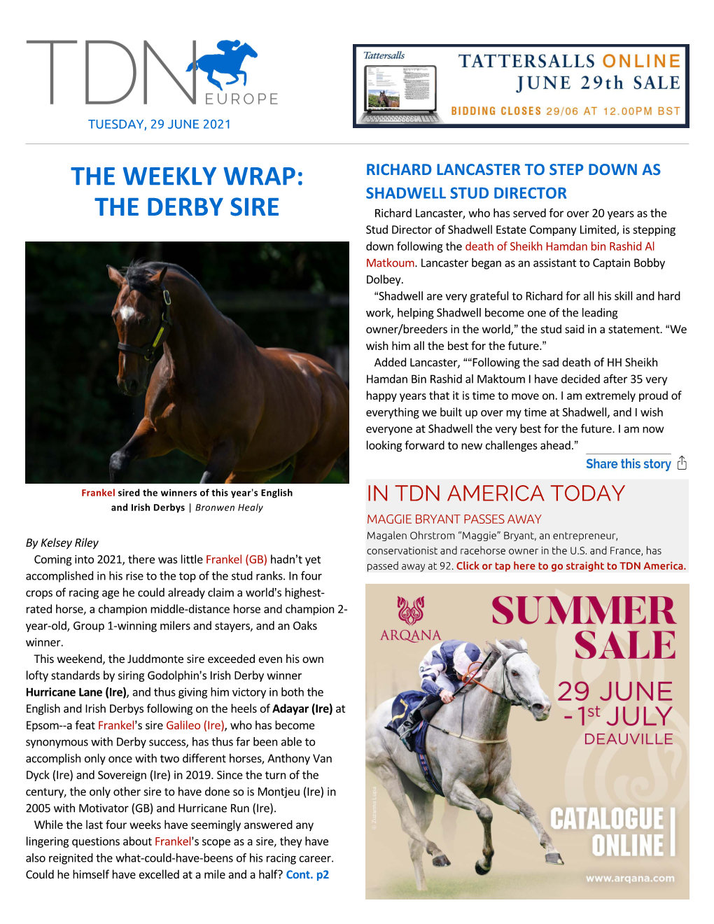 Tdn Europe • Page 2 of 10 • Thetdn.Com Tuesday • 29 June 2021