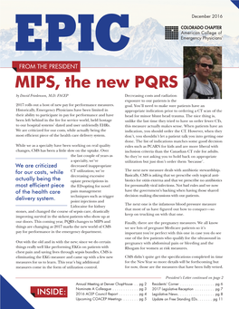 MIPS, the New PQRS by David Friedenson, M.D