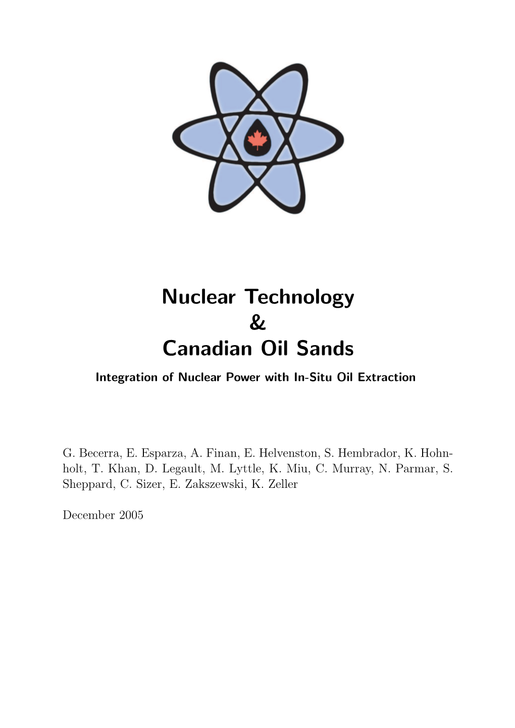 Nuclear Technology & Canadian Oil Sands