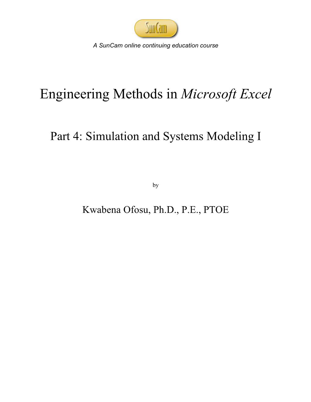 Engineering Methods in Microsoft Excel