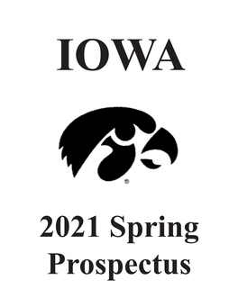 2021 Spring Prospectus (PDF)