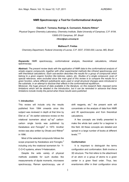 NMR Spectroscopy: a Tool for Conformational Analysis