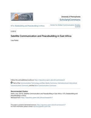 Satellite Communication and Peacebuilding in East Africa