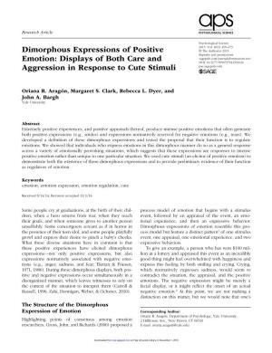 Dimorphous Expressions of Positive Emotions