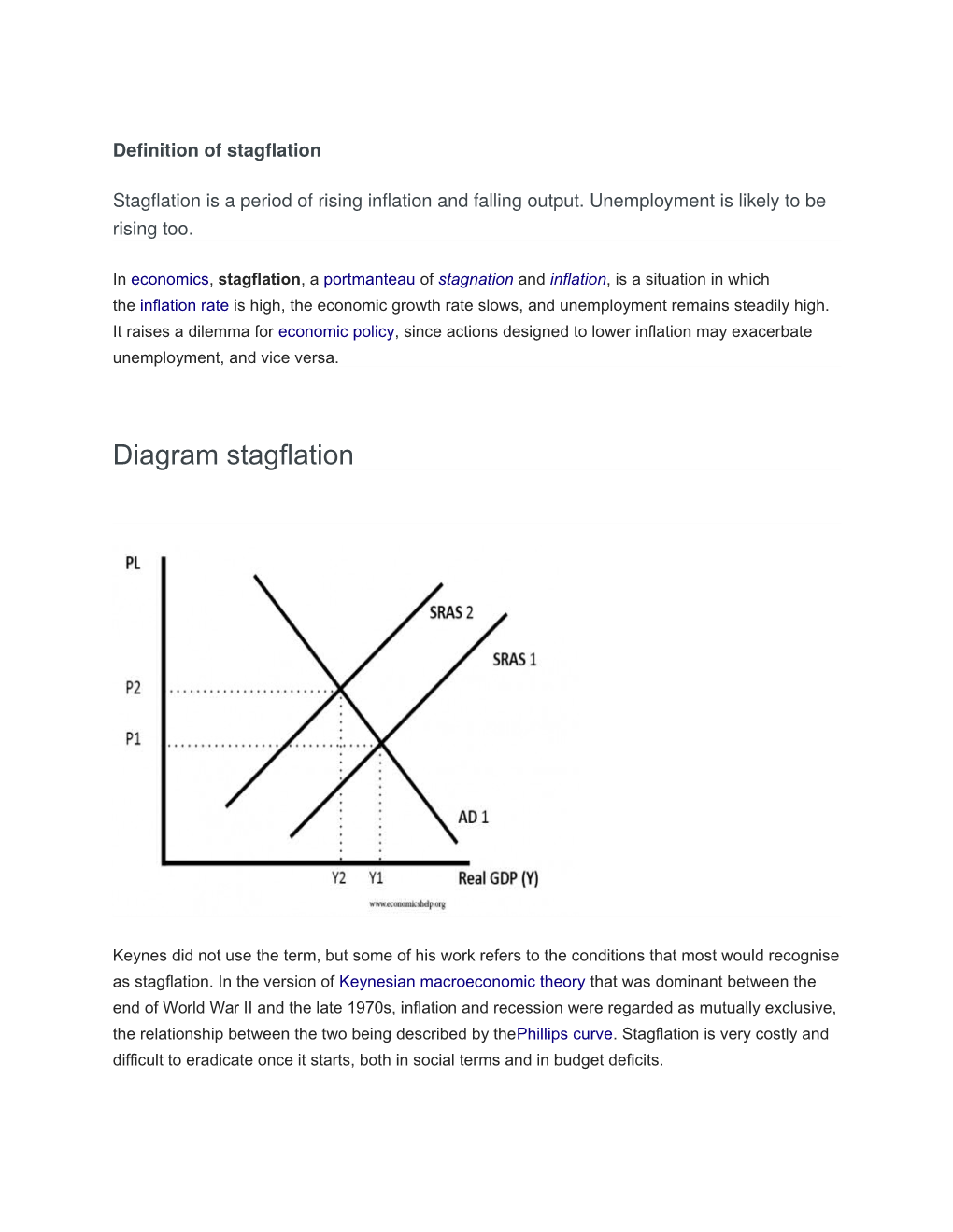 Diagram Stagflation