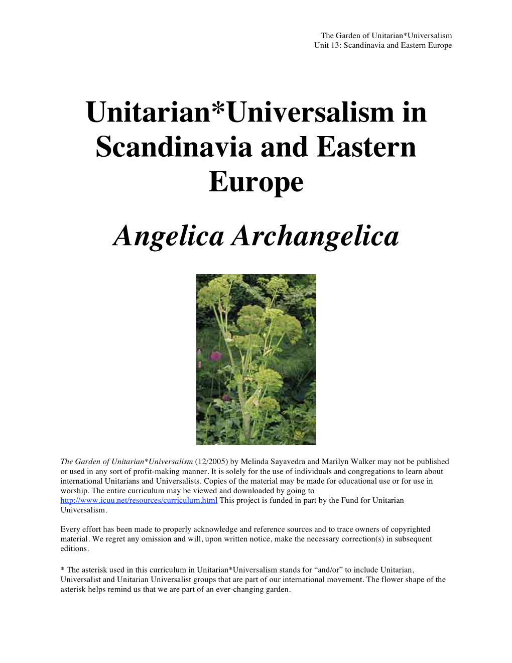 Unitarian*Universalism in Scandinavia and Eastern Europe