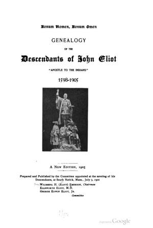 Genealogy of the Descendants of John Eliot