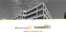 Campus Placements 2016 Maeer’S Mit Institute of Design