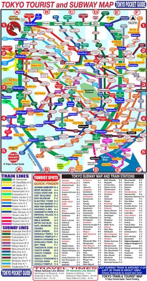 TOKYO TOURIST and SUBWAY MAP TOKYO POCKET GUIDE