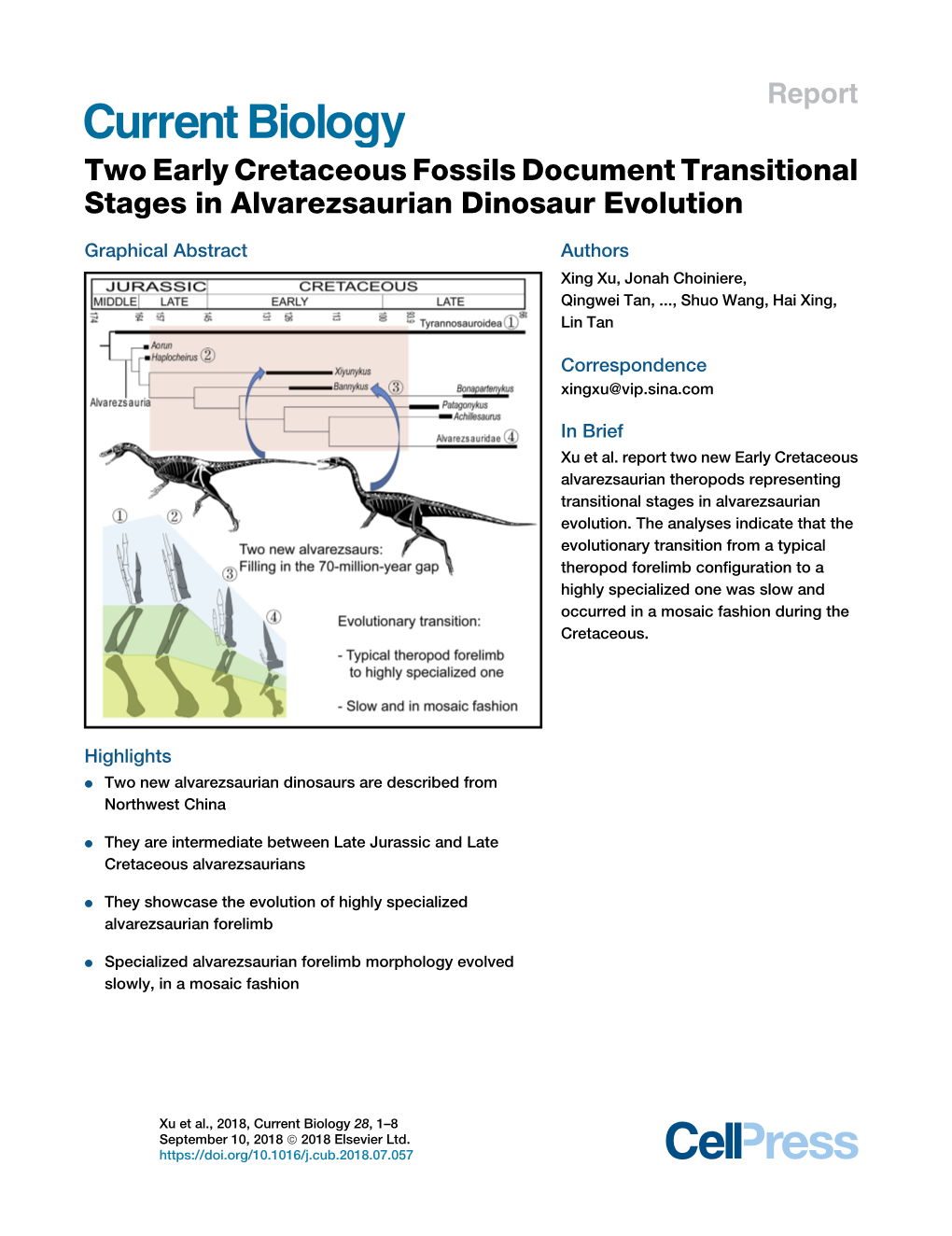 Two Early Cretaceous Fossils Document Transitional Stages in Alvarezsaurian Dinosaur Evolution