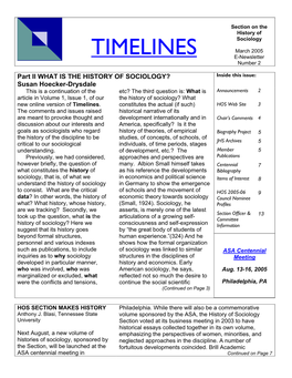 TIMELINES March 2005 E-Newsletter Number 2