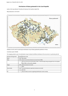 1 Distribution of Rubus Grabowskii in the Czech Republic