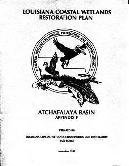 Louisiana Coastal Wetlands Restoration Plan Atchafalaya Basin Plan