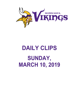 Daily Clips Sunday, March 10, 2019