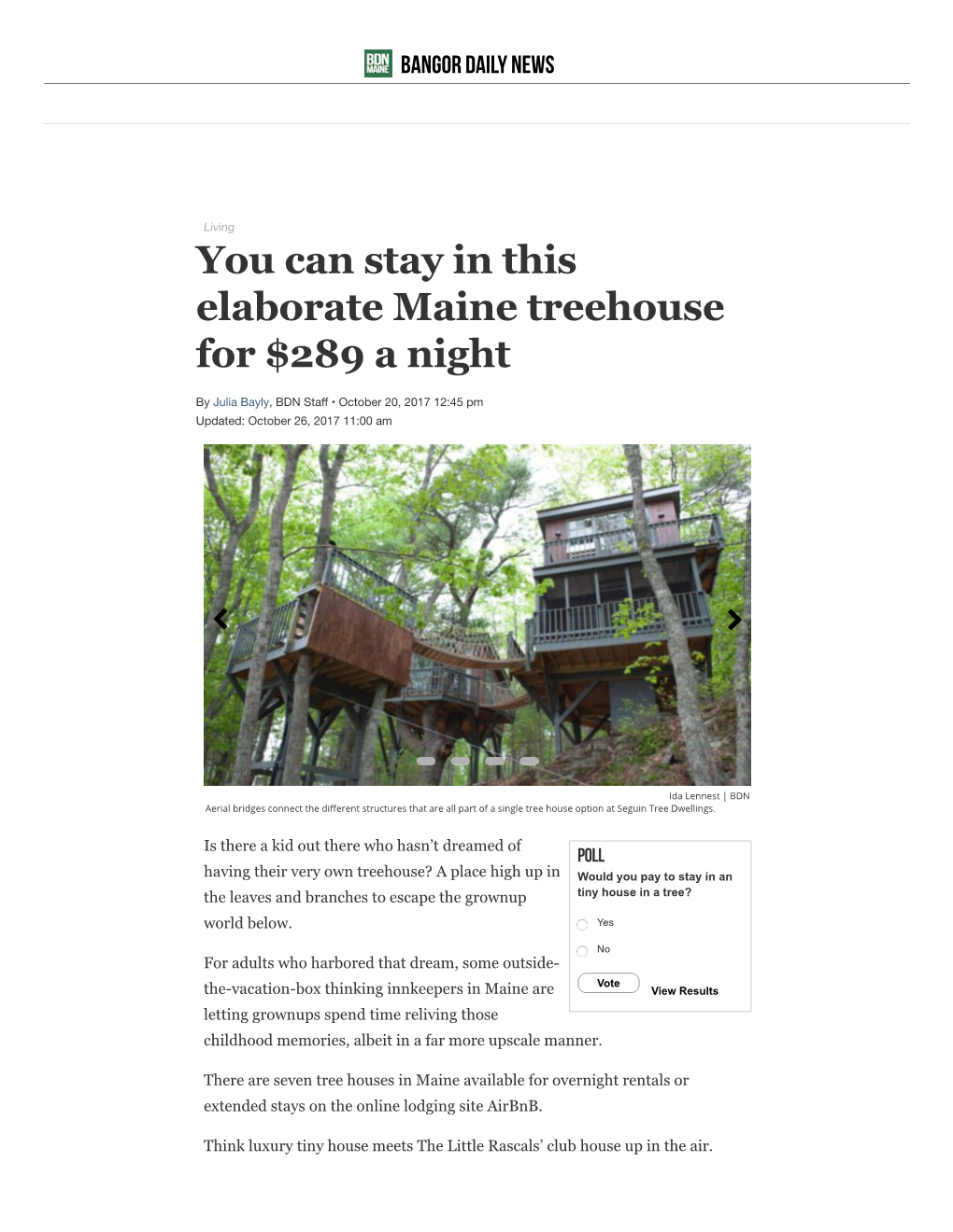 You Can Stay in This Elaborate Maine Treehouse for $289 a Night