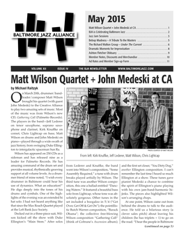Matt Wilson Quartet + John Medeski at CA