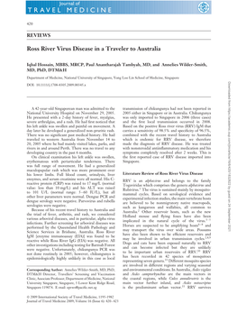 Ross River Virus Disease in a Traveler to Australia
