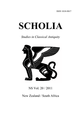 Studies in Classical Antiquity NS Vol. 20 / 2011 New Zealand / South Africa