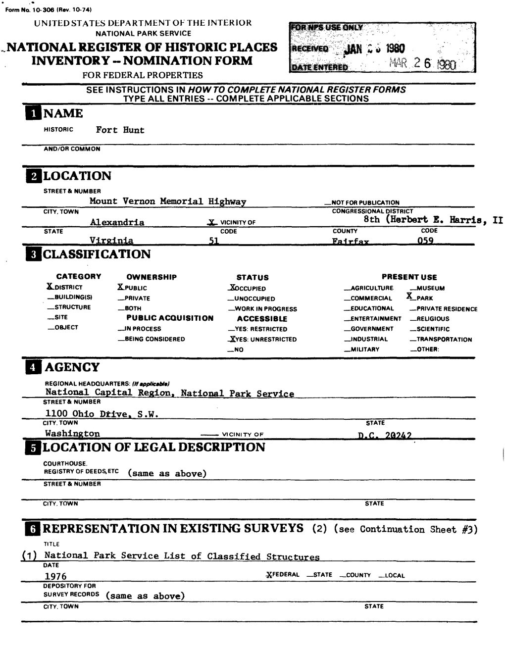 National Register of Historic Places Inventory - Nomination Form 2 5