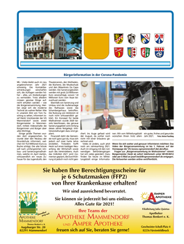 MITTEILUNGSBLATT Der Verwaltungsgemeinschaft Mammendorf De De