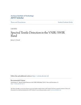 Spectral Textile Detection in the VNIR/SWIR Band James A