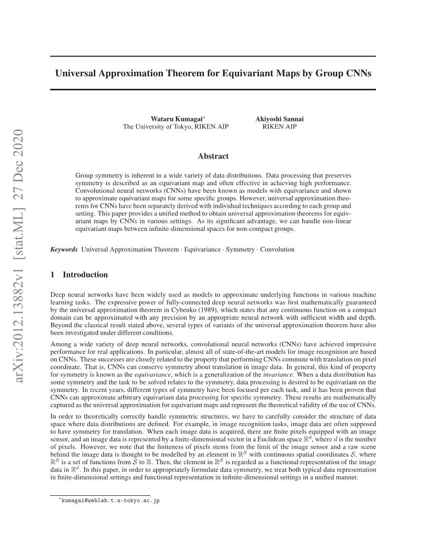 Universal Approximation Theorem for Equivariant Maps by Group Cnns